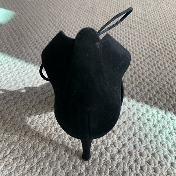 Black Aquazurra Suede Lace Up Pumps - Picture 5 of 10